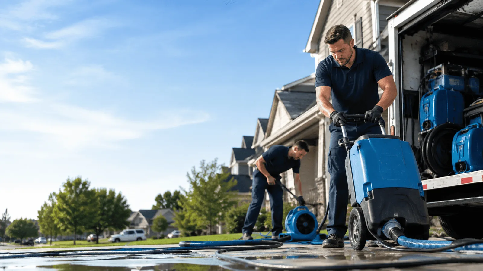Dehumidification being performed in Inver Grove Heights, MN